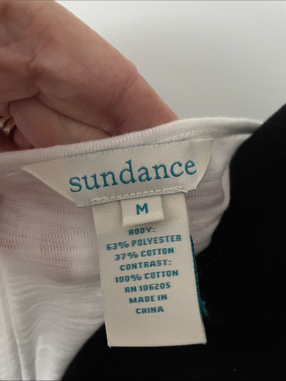 Sundance Ivory Crochet-Panel Long Sleeve Tee - Picture 7 of 7